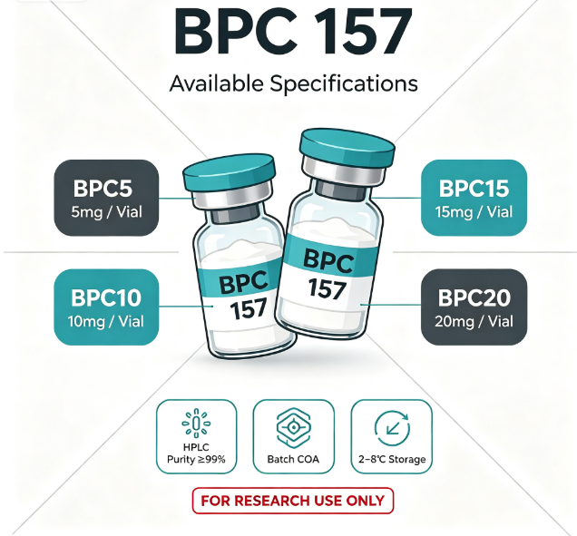Factory Supply BPC 157 Peptide Lyophilized Powder High Purity With COA For Research Use Only